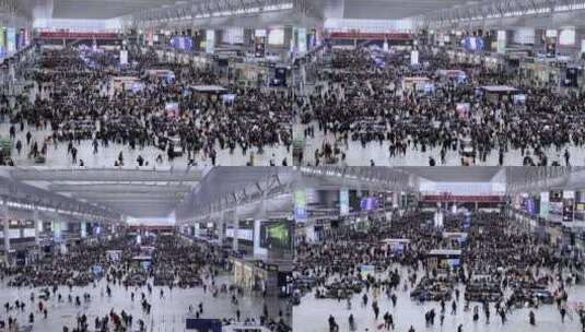 上海虹桥火车站4K高清在线视频素材下载