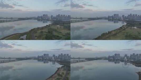 深圳前海湾绿植生态航拍高清在线视频素材下载