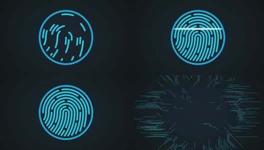 指纹扫描识别系统 生物识别授权和批准4K高清在线视频素材下载