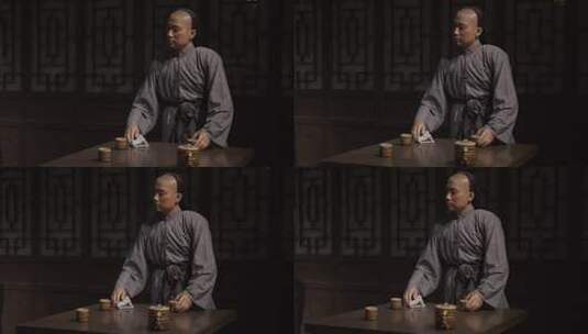 磁州窑博物馆茶馆文化雕塑16高清在线视频素材下载