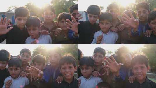 巴基斯坦乡村儿童少年地拍高清在线视频素材下载