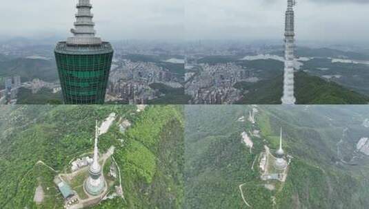 深圳标建筑宣传片 深圳梧桐山 电视塔高清在线视频素材下载