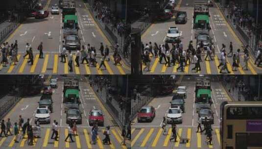 香港上班族街景高清在线视频素材下载