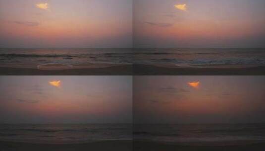 日落后的美丽景观海高清在线视频素材下载