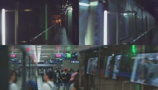 4k原创实拍地铁进站出站换线内卷高清在线视频素材下载