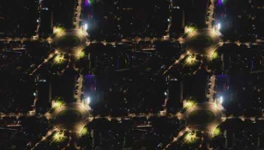 江苏南京城市夜景灯光航拍高清在线视频素材下载