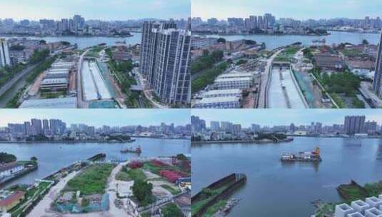 中国广州市荔湾区如意坊放射线十一号线施高清在线视频素材下载