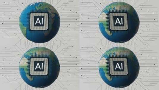全球AI智能的全球普及高清在线视频素材下载