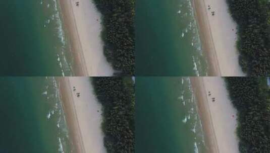 2K航拍海南陵水清水海边沙滩高清在线视频素材下载