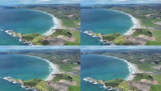 新西兰纳吉特灯塔太平洋海岸高清在线视频素材下载