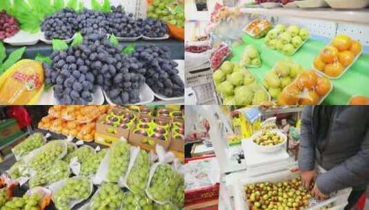 水果店 水果售 水果摊 路边摊市场 交易农产高清在线视频素材下载