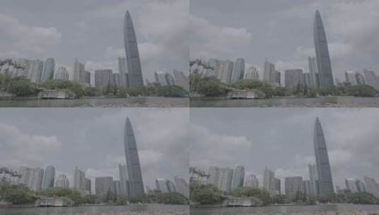 深圳地标京基大厦 全景仰拍高清在线视频素材下载
