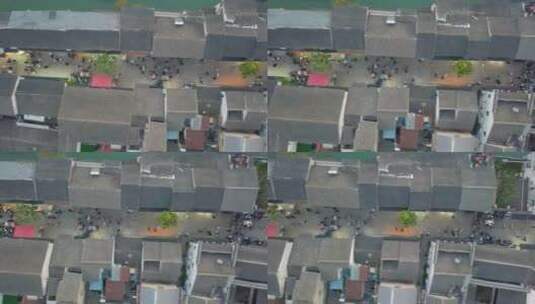 苏州七里山塘航拍空镜高清在线视频素材下载