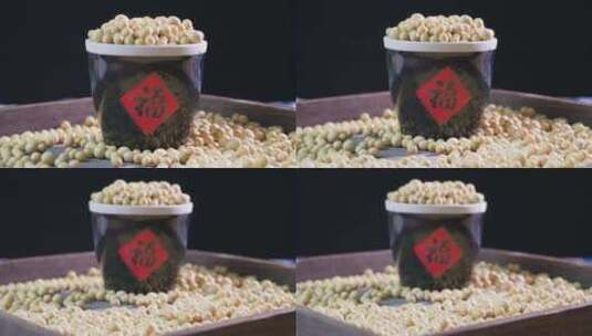 黄豆粮食农作物高清在线视频素材下载