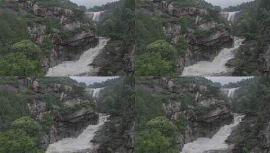 雨后泰山，龙潭飞瀑，高山流水高清在线视频素材下载