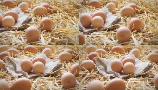 农家鸡蛋柴鸡蛋高清在线视频素材下载