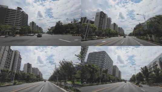 城市驾驶第一视角延时高清在线视频素材下载