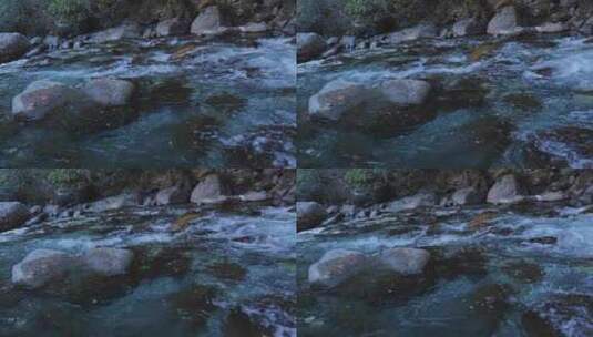 山涧溪流清澈流水高清在线视频素材下载