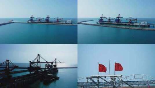 南海海港码头渔港码头高清在线视频素材下载