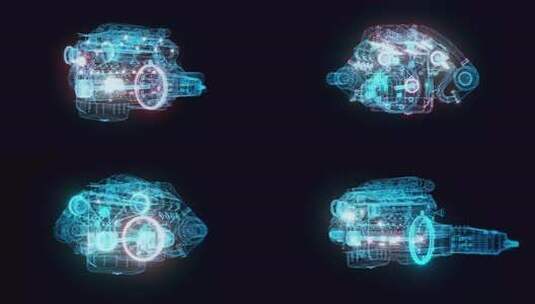 双涡轮V8全息旋转4k高清在线视频素材下载