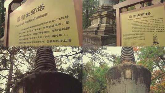 潭柘寺塔林 震寰大师塔高清在线视频素材下载