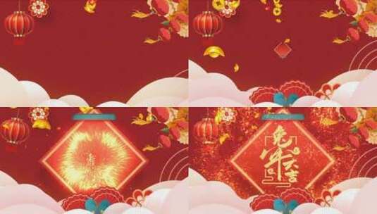 喜庆春节标题片头AE模板 folder高清AE视频素材下载