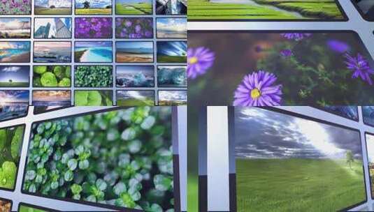 多个照片多个画面墙照片墙包装展示高清AE视频素材下载