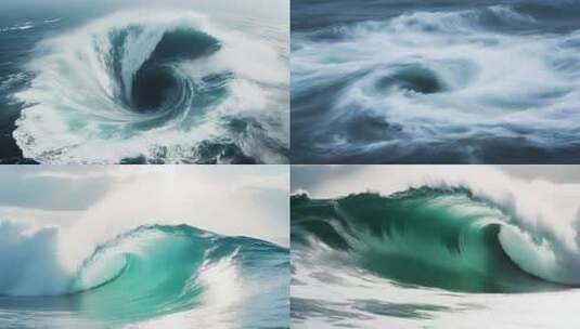 大型海浪汹涌冲击视效高清在线视频素材下载