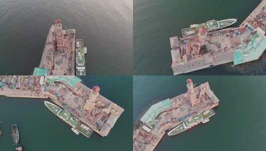 4k实拍大连渔人码头灯塔高清在线视频素材下载