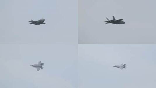 4K稳定：英国皇家空军F-35B战斗机高清在线视频素材下载