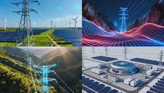 虚拟电厂 智能电网科技动画 电力能源科技高清在线视频素材下载