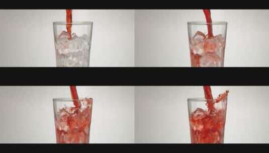 红酒红色液体果汁倒水升格慢镜头高清在线视频素材下载