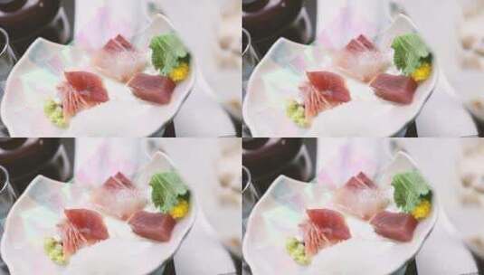 用筷子夹鱼肉高清在线视频素材下载