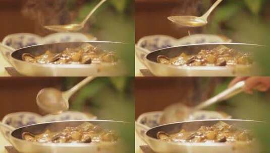 厨师制作黄焖鸡 (4)高清在线视频素材下载