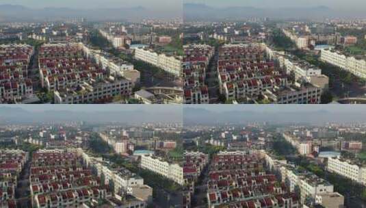 浙江永康市城市风光航拍4K视频高清在线视频素材下载