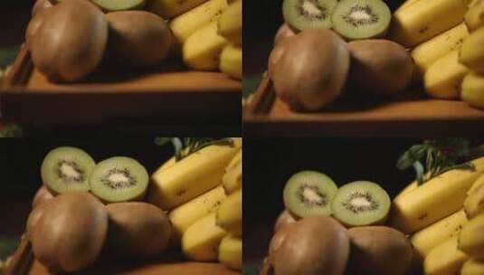 猕猴桃香蕉补充维生素高清在线视频素材下载