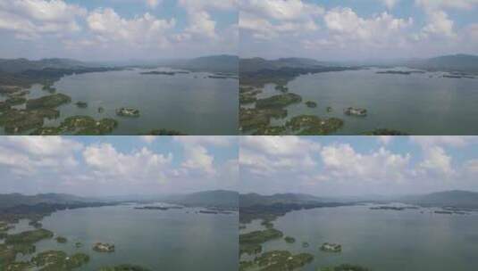 湖北咸宁陆水湖4A景区航拍高清在线视频素材下载