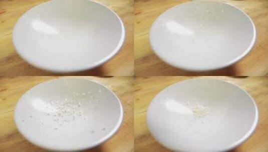 碗中浸泡大米高清在线视频素材下载