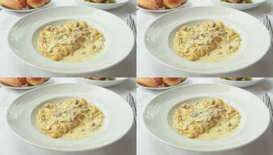 意大利面 意面 西餐 美食 健康高清在线视频素材下载