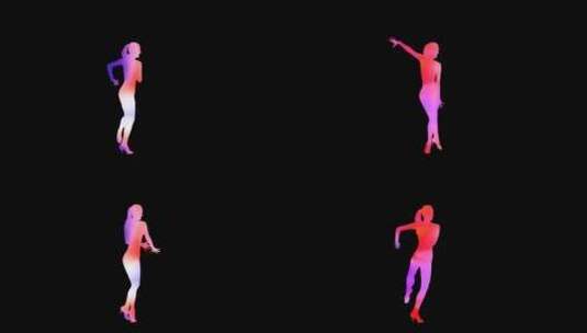 性感美女舞蹈剪影高清在线视频素材下载
