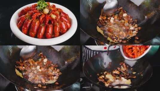 小龙虾美食制作高清在线视频素材下载