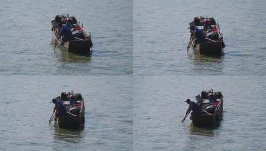 太湖上的渔民高清在线视频素材下载
