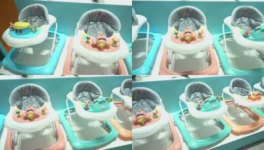 婴儿学步车展示高清在线视频素材下载