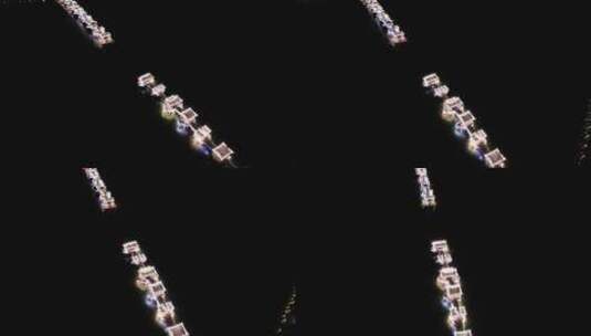 潮州广济桥夜景航拍高清在线视频素材下载