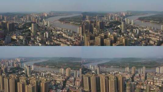 4K重庆市合川区城市航拍素材2高清在线视频素材下载