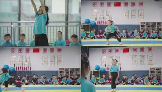 孩子学习中华传统武术高清在线视频素材下载