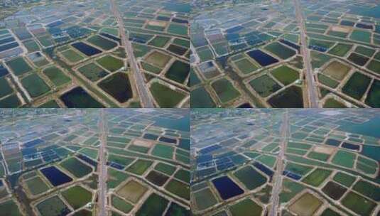 直升机农场模式种植园虾盐生产最佳越南景观高清在线视频素材下载