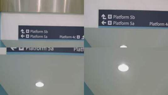 列车站台标志高清在线视频素材下载