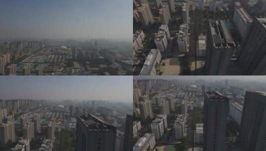 航拍高空俯瞰城市建筑高清在线视频素材下载