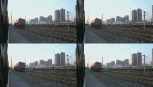 行驰中的火车高清在线视频素材下载